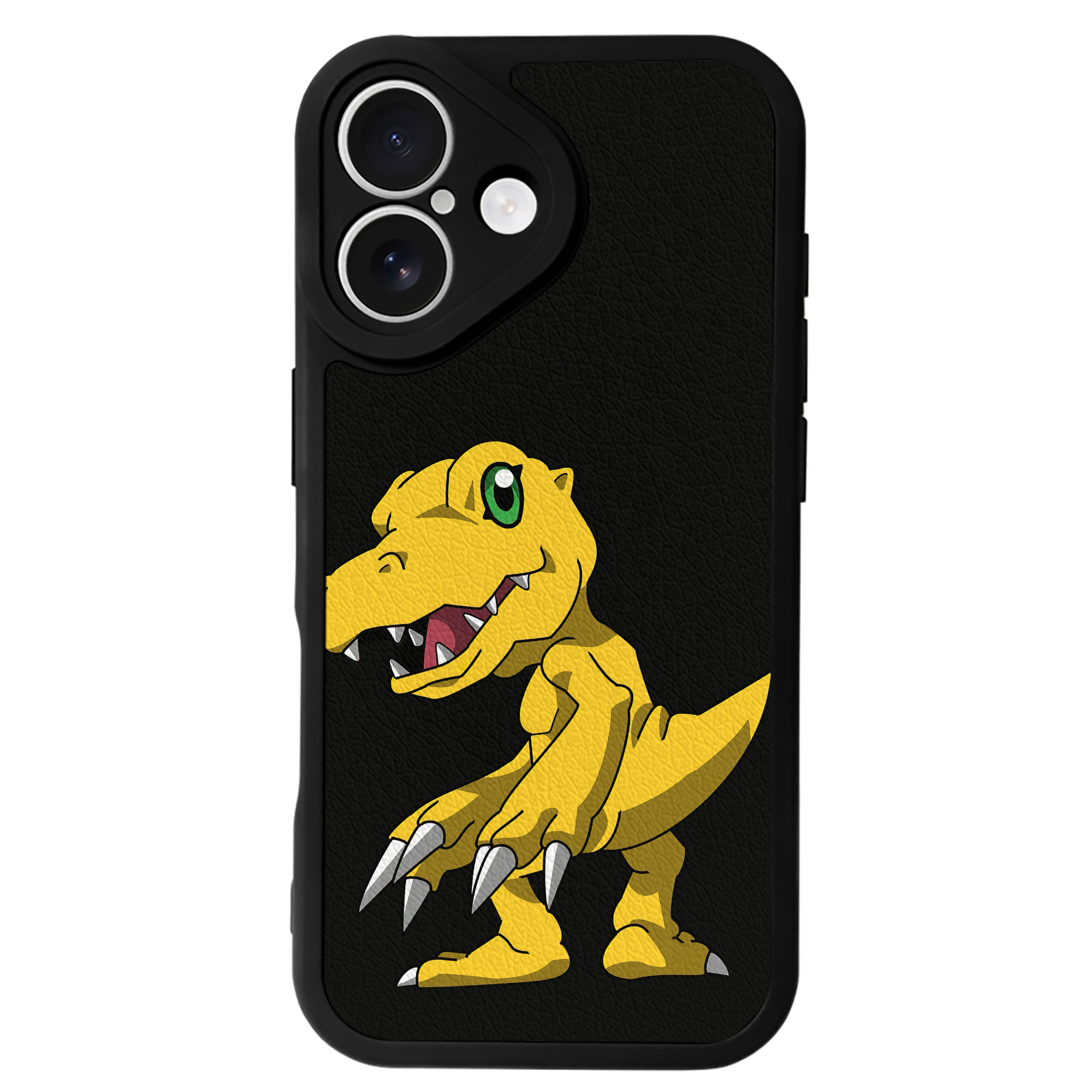 （画像用） Digimon デジタルモンスター/デジモン 【iPhone 16シリーズ対応】シリコンスマホケース（レザー調） 材質：シリコン